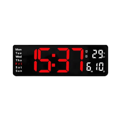 Digital Wall Clock Mounted Remote Control